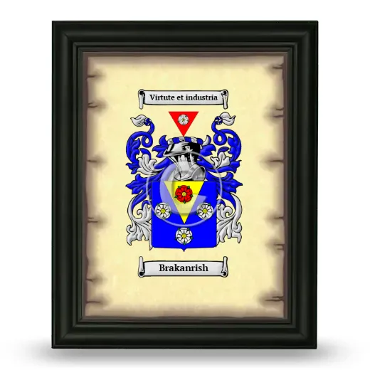 Brakanrish Coat of Arms Framed - Black