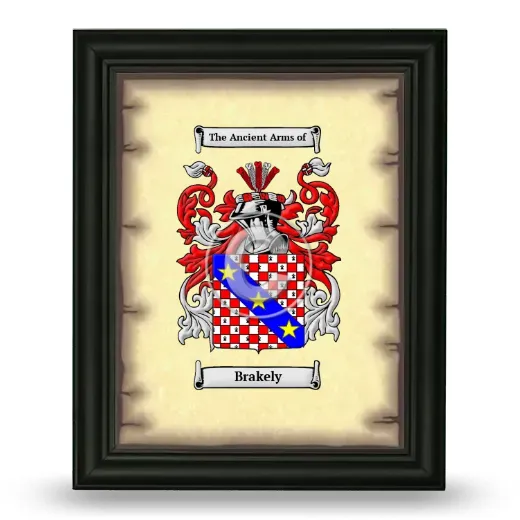 Brakely Coat of Arms Framed - Black