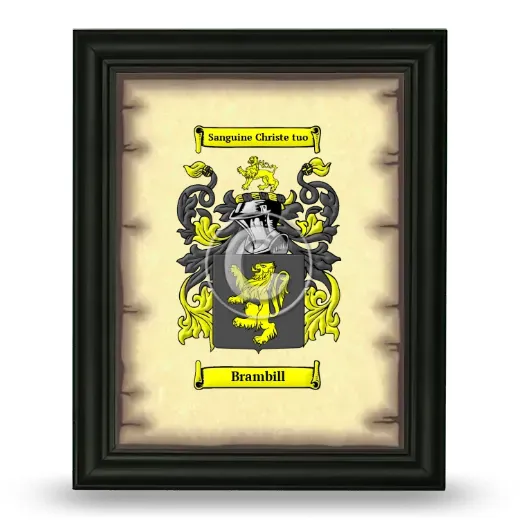Brambill Coat of Arms Framed - Black