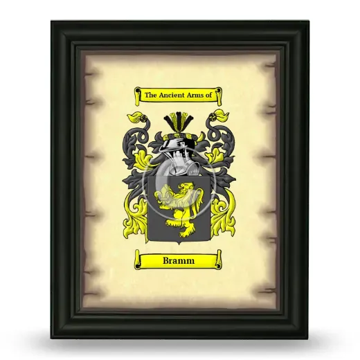 Bramm Coat of Arms Framed - Black
