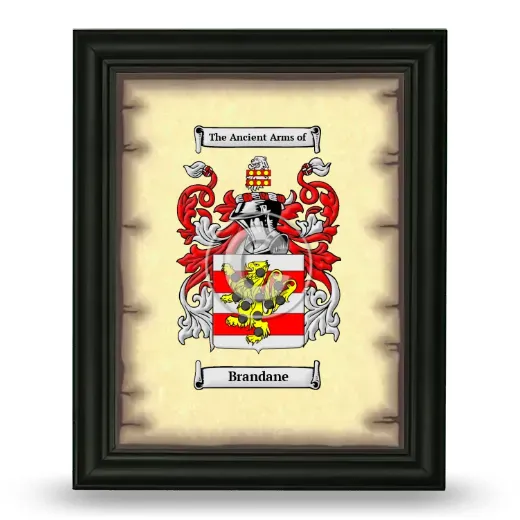 Brandane Coat of Arms Framed - Black