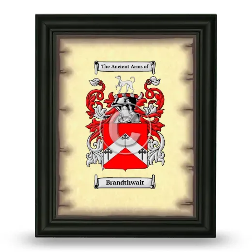 Brandthwait Coat of Arms Framed - Black