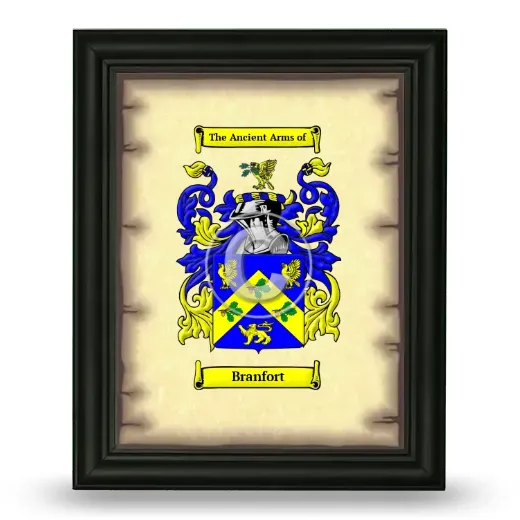 Branfort Coat of Arms Framed - Black