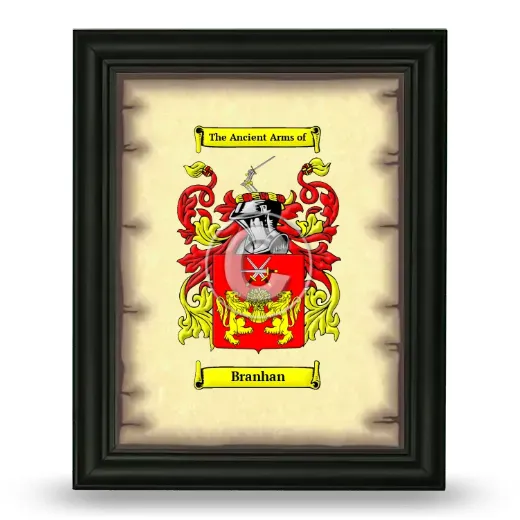Branhan Coat of Arms Framed - Black