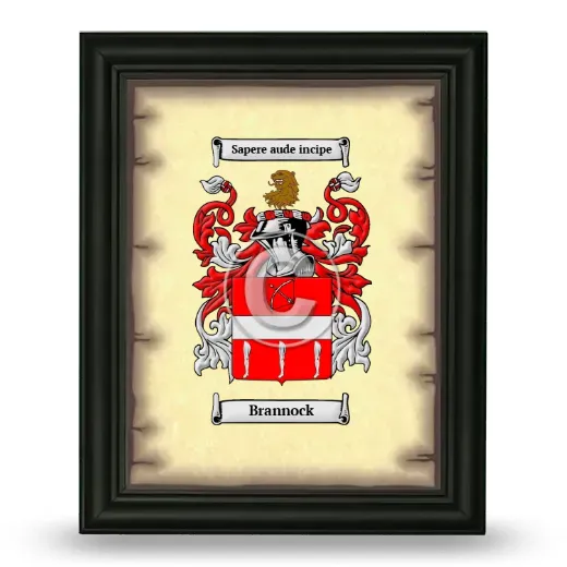 Brannock Coat of Arms Framed - Black