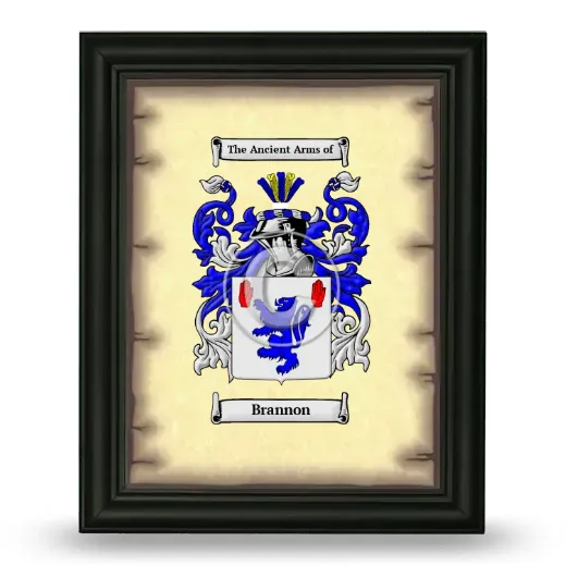Brannon Coat of Arms Framed - Black