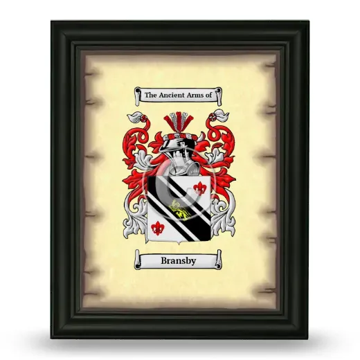 Bransby Coat of Arms Framed - Black
