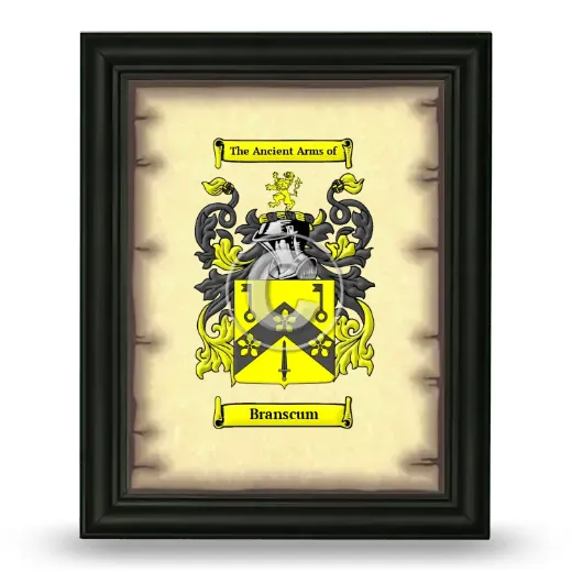 Branscum Coat of Arms Framed - Black