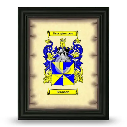 Branson Coat of Arms Framed - Black