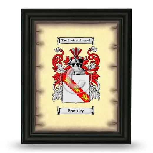 Brantley Coat of Arms Framed - Black