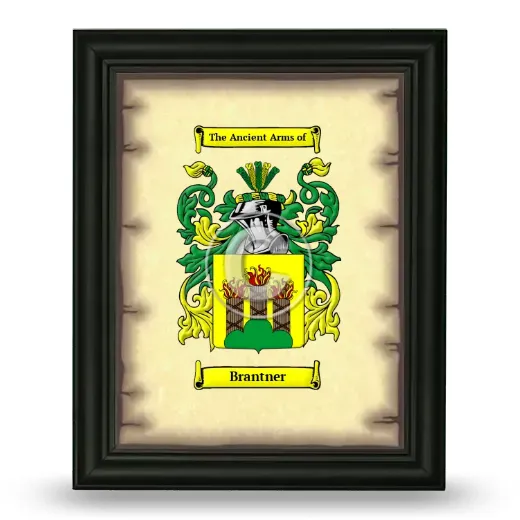 Brantner Coat of Arms Framed - Black