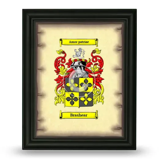 Brashear Coat of Arms Framed - Black