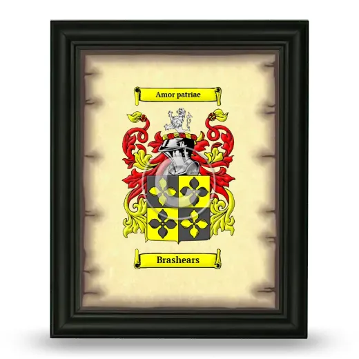 Brashears Coat of Arms Framed - Black