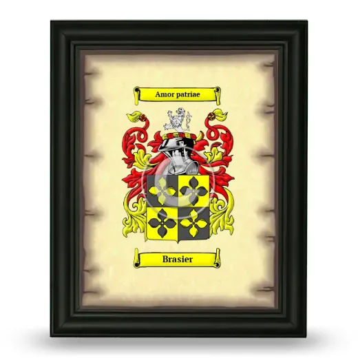 Brasier Coat of Arms Framed - Black