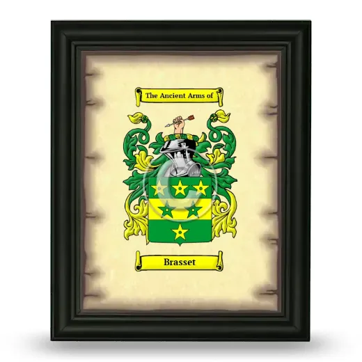 Brasset Coat of Arms Framed - Black