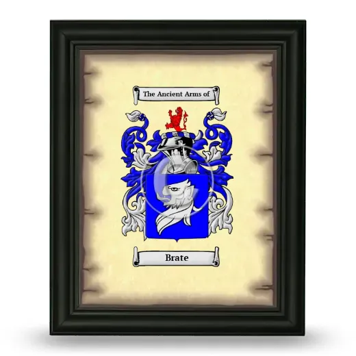 Brate Coat of Arms Framed - Black
