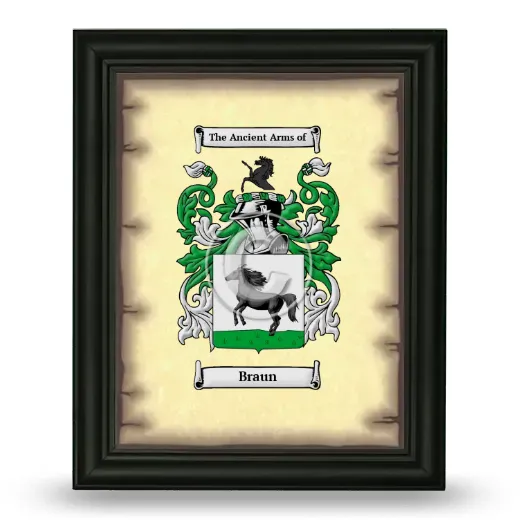Braun Coat of Arms Framed - Black