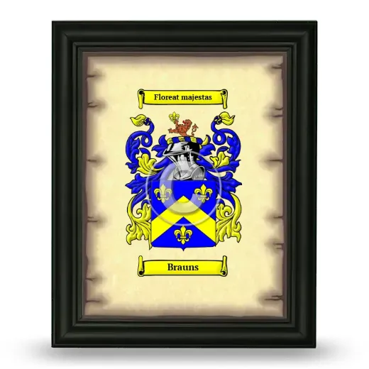 Brauns Coat of Arms Framed - Black