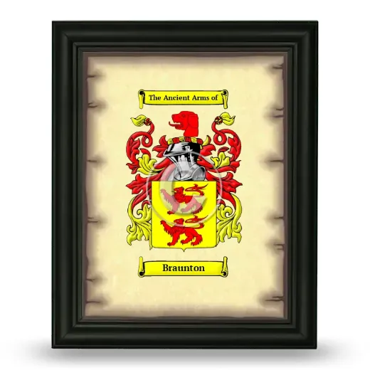 Braunton Coat of Arms Framed - Black