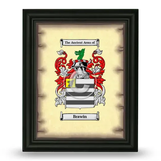 Brawin Coat of Arms Framed - Black