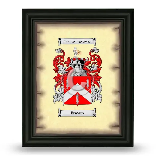 Brawm Coat of Arms Framed - Black