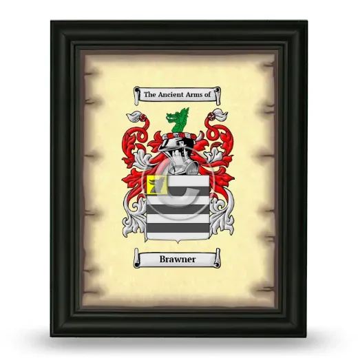 Brawner Coat of Arms Framed - Black