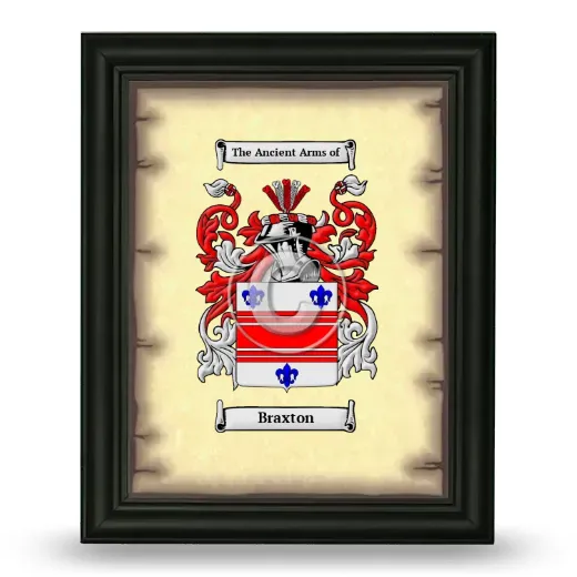 Braxton Coat of Arms Framed - Black