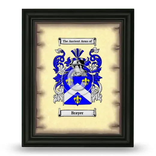 Brayer Coat of Arms Framed - Black