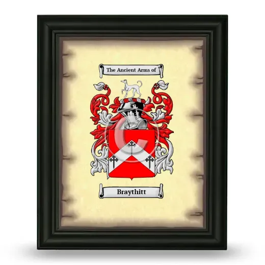 Braythitt Coat of Arms Framed - Black
