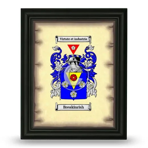 Breakinrish Coat of Arms Framed - Black