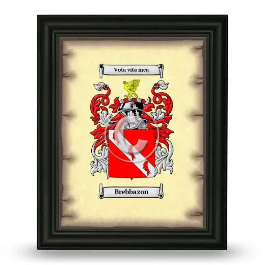 Brebbazon Coat of Arms Framed - Black