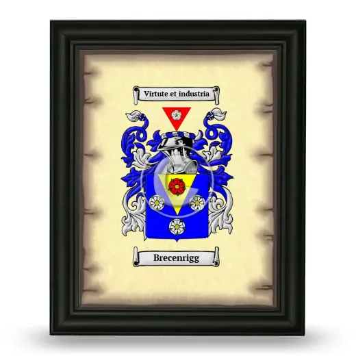 Brecenrigg Coat of Arms Framed - Black