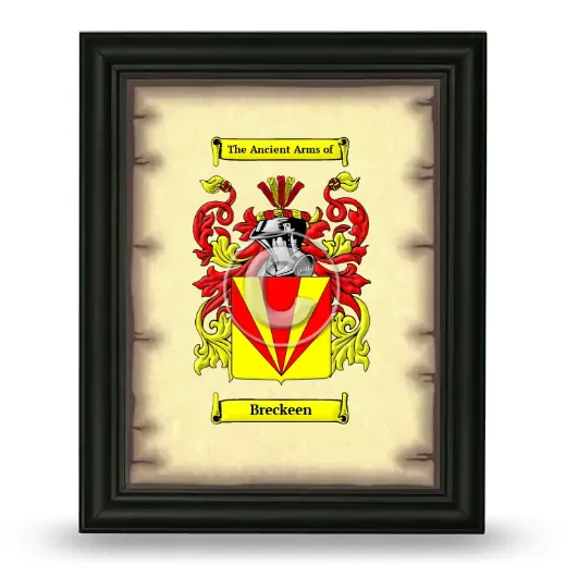 Breckeen Coat of Arms Framed - Black