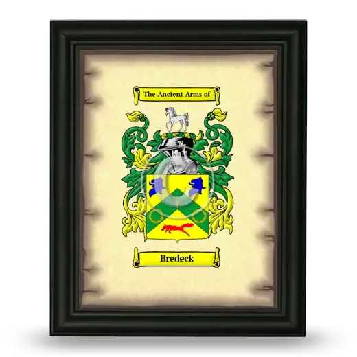 Bredeck Coat of Arms Framed - Black