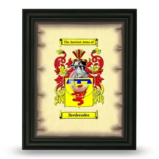 Brederodes Coat of Arms Framed - Black