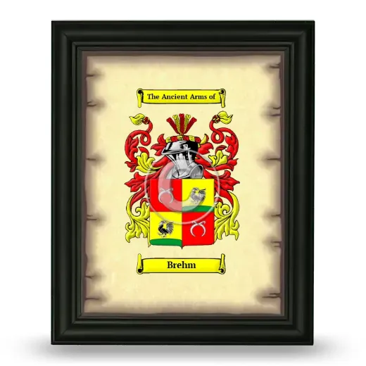 Brehm Coat of Arms Framed - Black