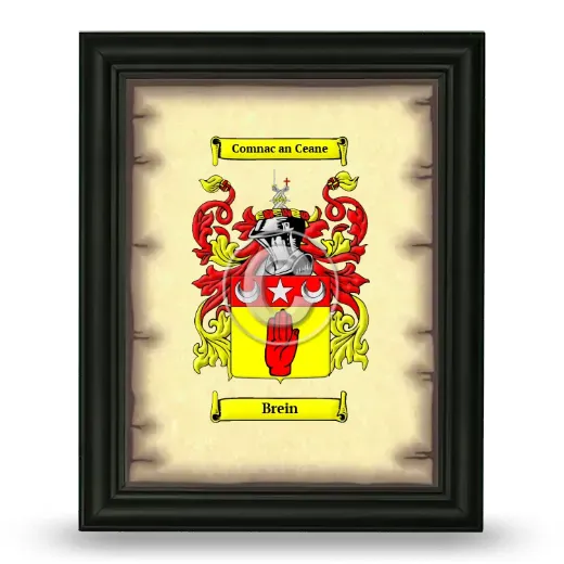 Brein Coat of Arms Framed - Black