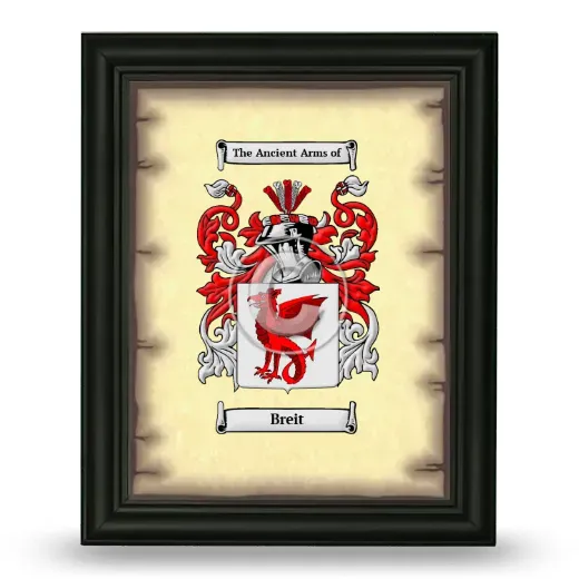 Breit Coat of Arms Framed - Black