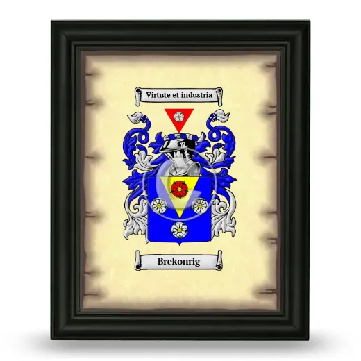 Brekonrig Coat of Arms Framed - Black
