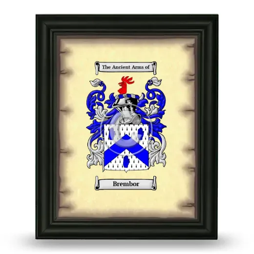 Brembor Coat of Arms Framed - Black