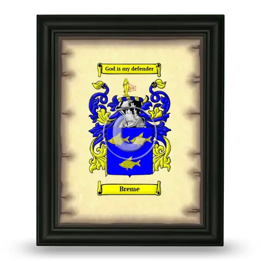 Breme Coat of Arms Framed - Black