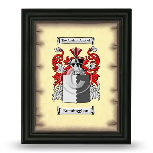 Bremingghan Coat of Arms Framed - Black