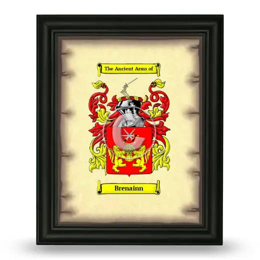 Brenainn Coat of Arms Framed - Black