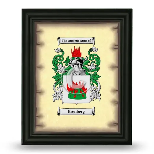 Brenberg Coat of Arms Framed - Black