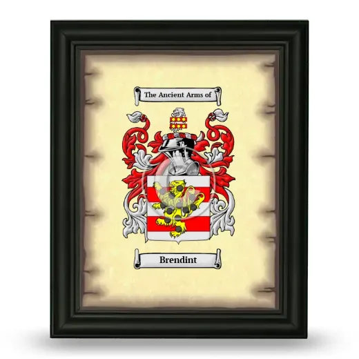 Brendint Coat of Arms Framed - Black