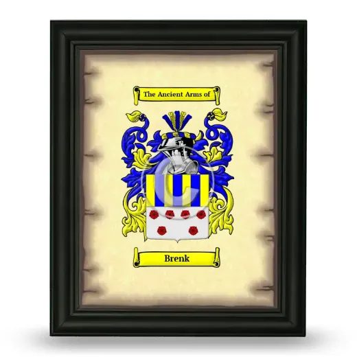 Brenk Coat of Arms Framed - Black