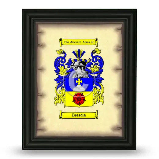 Brescia Coat of Arms Framed - Black