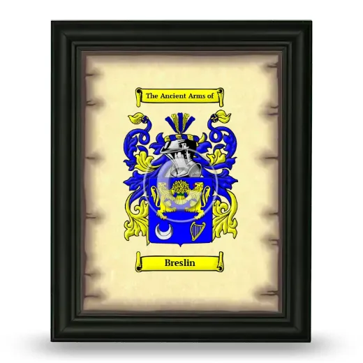 Breslin Coat of Arms Framed - Black