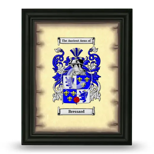 Bressard Coat of Arms Framed - Black