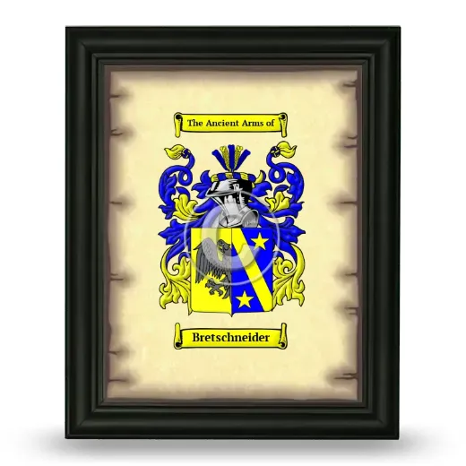 Bretschneider Coat of Arms Framed - Black